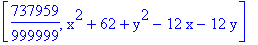 [737959/999999, x^2+62+y^2-12*x-12*y]